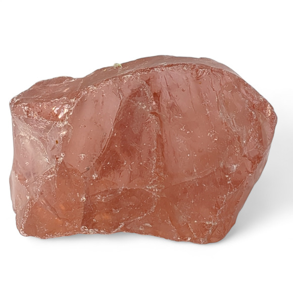 Peach Translucent Art Glass Cullet Suncatcher Slag Glass #4XL70 - Picture 1 of 6